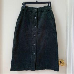 Uniqlo Front Button High waist Corduroy Skirt